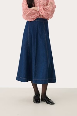 Petrina Denim Skjørt Dark Vintage Denim - Part Two