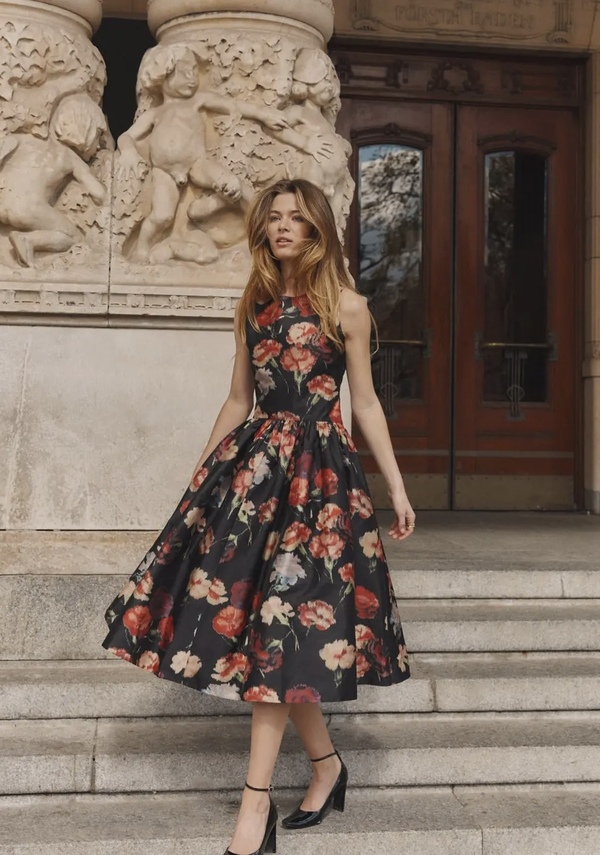 Taffeta Midi Dress Poppy - by TiMo