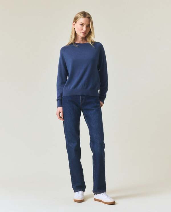 Raglangenser i kashmirblanding Blue - Lexington