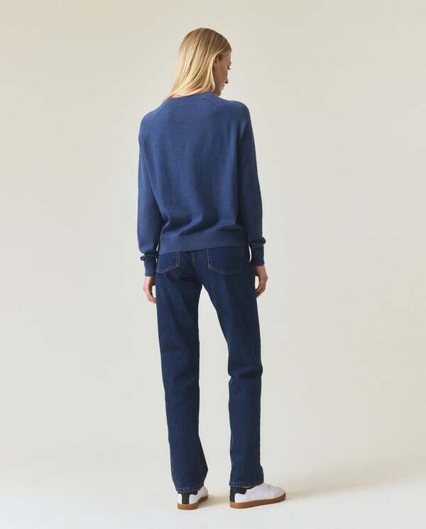 Raglangenser i kashmirblanding Blue - Lexington