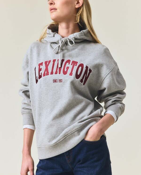 Logo Hoodie Gray Melange - Lexington