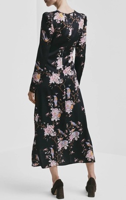 Satin Midi Dress Black - by TiMo