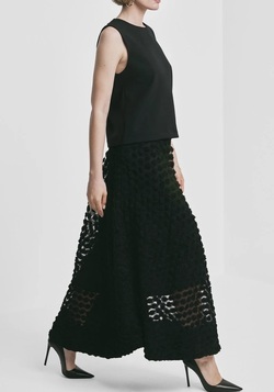 Decorated Maxi Skirt Black - by TiMo
